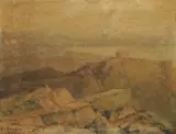 Alexei Vasilievich Hanzen, Ancient Temple, 1920., watercolor on paper