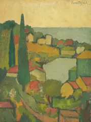 Vilim Svečnjak, Pain in Brač, 1937.-1938., oil on canvas mounted on cardboard