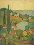 Vilim Svečnjak, Pain in Brač, 1937.-1938., oil on canvas mounted on cardboard