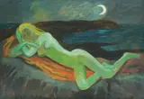 Ivan Mirković, Night Swimming, 1981./1982., oil on canvas