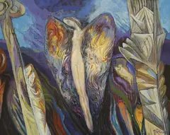 Ivica Šiško, Angel, 1988., oil on canvas
