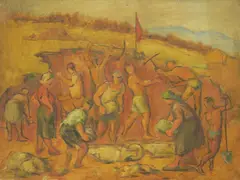 Vilim Svečnjak, Work, oil on plywood