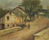 Slavko Striegl, Bridge, oil on canvas
