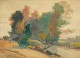 Mihovil (Mijo) Krušlin, By the River, 1930.-1935., watercolor on paper