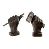 "Uneltele mele" - ansamblu sculptural reprezentând mâinile sculptorului by Emil Wilhelm Becker, bronz, sold May 2026
