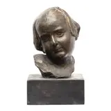 Emil Wilhelm Becker, Cap de fetiță (Elsa, fiica sculptorului), ipsos patinat