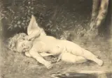Emil Wilhelm Becker, Somn ușor!, cărbune pe hârtie