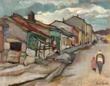 Romeo Storck, După amiază în Balcic, anii '30, ulei pe carton