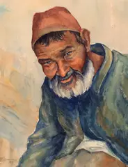 Dan Ialomiţeanu, Ahmet-Ali, 1932, acuarelă pe hârtie