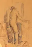 Gheorghe Petrașcu, Lucreția, 1935, creion și acuarelă pe hârtie