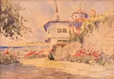 Constion, Castelul Reginei Maria din Balcic, acuarelă pe hârtie