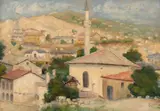 Alexandru Berlin Ionescu, Minaret la Balcic, ulei pe carton