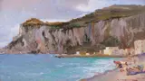 Honoriu Creţulescu, Plajă din Capri, 1927, ulei pe carton