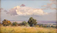 Mişu Teişanu, Peisaj de vară, 1920, ulei pe placaj