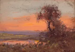 Kimon Loghi, Amurg, ulei pe carton