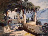 Rudolf Négely, Terasă la Sorrento, 1935, ulei pe pânză