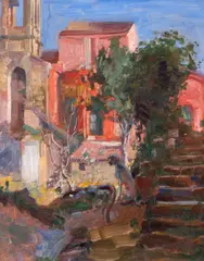 Paul Molda, Stradă din Palermo, ulei pe pânză