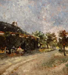 Adam Bălţatu, Grădină de vară, 1916, ulei pe carton