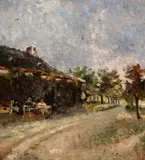 Adam Bălţatu, Grădină de vară, 1916, ulei pe carton