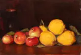 Tudor Vulcana, Mere și gutui, ulei pe carton