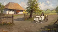 Ion Doboşariu, Întoarcerea de la câmp, ulei pe carton