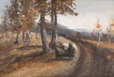 Ion Marinescu Vâlsan, Drumul lung către casă, ulei pe carton