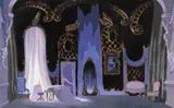 Victor Feodorov, Camera Giuliettei (din spectacolul de operă ”Povestirile lui Hoffmann”), guașă pe hârtie lipită pe carton