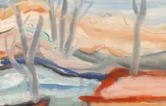 Peisaj by Ion Mirea, tempera pe hârtie, offered May 2026