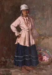 Chivuță cu flori by Apostol Mănciulescu, ulei pe carton, offered May 2026