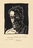Alexandru Bassarab, Autoportret, 1935, xilogravură