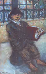 Ion B'Arg Bărbulescu, Gavroche, pastel și cărbune pe hârtie lipită pe carton