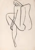 George Apostu, Nud, cărbune pe hârtie