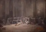 Damian Vasile, Sfârșitul unei republici (Ultimele clipe ale lui Cezar), 1909, ulei pe pânză