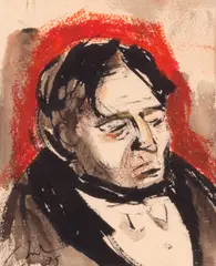 Corneliu Baba, George Enescu, 1975, pastel pe hârtie