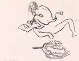 Untitled by Hortensia Mi Kafchin, tuș pe hârtie, offered May 2026