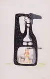Jules Perahim, Revoluția industrială, 1972, guașă, creioane colorate și creion pe hârtie
