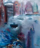 Margareta Sterian, New York, anii '80, ulei pe pfl