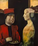 Vladimir (Mirel) Zamfirescu, Scenă olandeză, 1976, ulei pânză lipită pe lemn