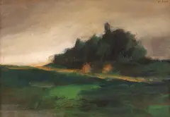 Mircea Ciobanu, Castel de verdeață, ulei pe pânză