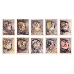 Geta Brătescu, Portrete ale Medeii, 1979, cromolitografie realizată pe piatră de Letea