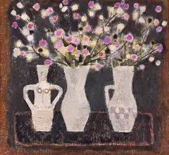 Viorel Mărginean, Flori de primăvară, 1966, ulei pe pânză