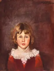Magdalena Rădulescu, Fetița în roșu, 1952, ulei pe pânză