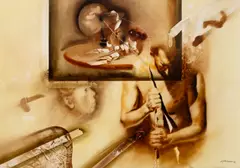 Nicolae Maniu, Visul artistului, 1996, ulei pe carton