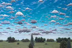 Beaver, Mesaje în nori, 2020, ulei pe pânză