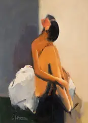 Corneliu Ionescu, Balerina in repaus, 2021, ulei pe pânză