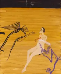 Sorin Ilfoveanu, Buna Vestire, 2019, acrilic pe pânză lipită pe placaj
