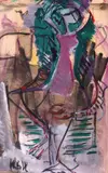 Dansatoare by Wanda Sachelarie Vladimirescu, acuarelă pe hârtie, sold May 2026