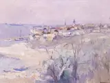 Emil Ciocoiu, Faleză la Constanța, 1979, ulei pe pânză
