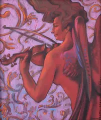 Matei Șerban, Muzica, 2001, pastel pe hârtie