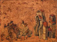 Entry into Jerusalem by Gancho Karabadzhakov, oil on canvas, sold May 2026